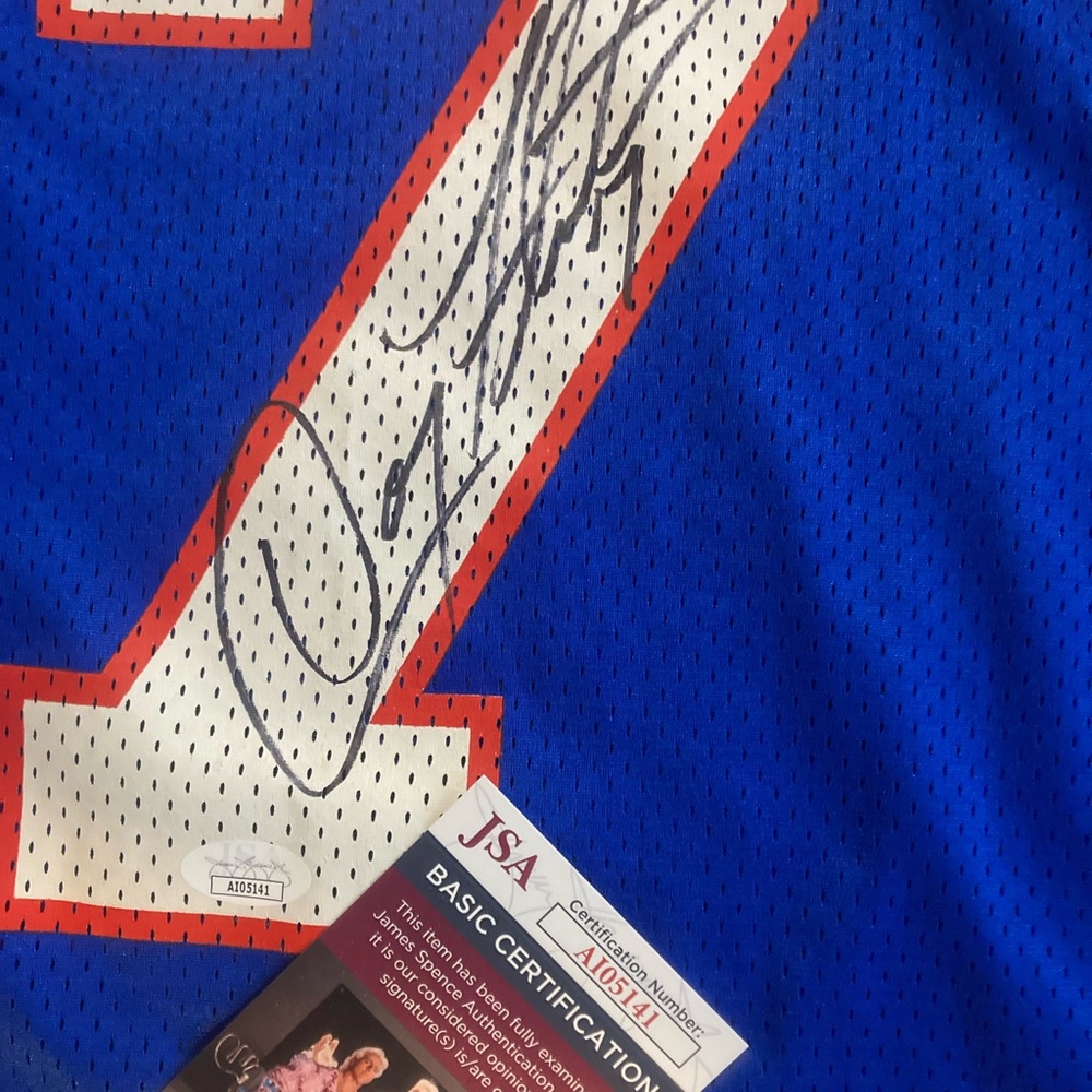 SOLD! Doug Flutie #7 Buffalo Bills Autographed Blue Logo Athletic Jersey JSA - Picture 4 of 7